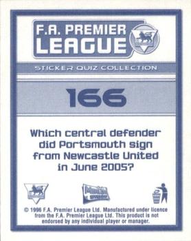 2005-06 Merlin FA Premier League Sticker Quiz Collection #166 Andrew O'Brien Back