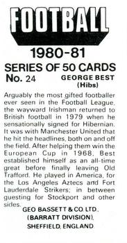 1980-81 Bassett & Co. Football #24. George Best Back