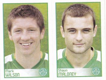 2009 Panini Scottish Premier League Stickers #69 / 71 Mark Wilson / Shaun Maloney Front