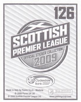 2009 Panini Scottish Premier League Stickers #126 Darren Dods Back