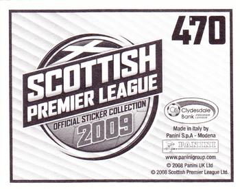 2009 Panini Scottish Premier League Stickers #470 John Potter Back