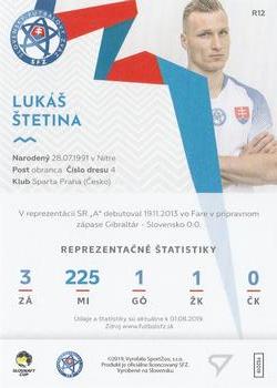2019-20 SportZoo Futbalové Slovensko - Slovenskí Sokoli #R12 Lukas Stetina Back