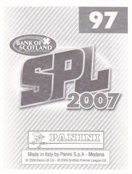 2007 Panini Scottish Premier League Stickers #97 David Proctor Back