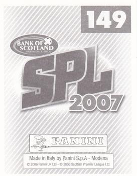 2007 Panini Scottish Premier League Stickers #149 Patrick Cregg Back