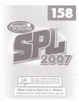 2007 Panini Scottish Premier League Stickers #158 Jack Ross Back