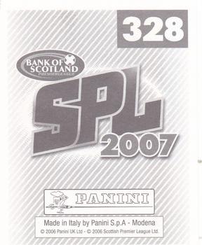 2007 Panini Scottish Premier League Stickers #328 Brian McLean Back
