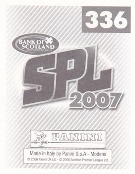 2007 Panini Scottish Premier League Stickers #336 Kevin McBride Back