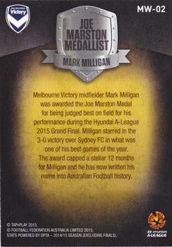 2015-16 Tap 'N' Play Football Federation Australia - Medal Winners #MW-02 Mark Milligan Back