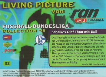 1998 Upper Deck 3D Living Pictures Fussball Bundesliga #33 Olaf Thon Back