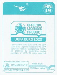 2020 Panini UEFA Euro 2020 International Stickers Preview #FIN19 Rasmus Schuller Back