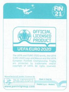 2020 Panini UEFA Euro 2020 International Stickers Preview #FIN21 Simon Skrabb Back