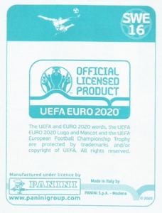 2020 Panini UEFA Euro 2020 International Stickers Preview #SWE16 Pierre Bengtsson Back