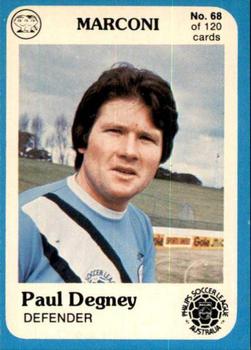 1978 Scanlens Philips Soccer League Australia #68 Paul Degney Front