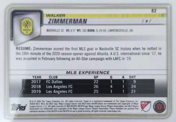 2020 Bowman MLS #82 Walker Zimmerman Back