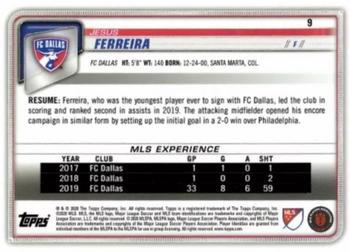 2020 Bowman MLS - Gold #9 Jesus Ferreira Back