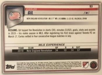 2020 Bowman MLS - Rainbow Foil #93 Carles Gil Back