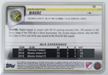 2020 Bowman MLS - Rainbow Foil #94 Darlington Nagbe Back