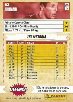 2013-14 Panini Megacracks Liga BBVA #62 Adriano Back