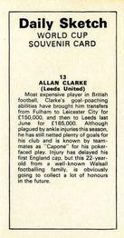 1970 Daily Sketch World Cup Souvenir #13 Allan Clarke Back