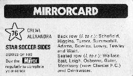 1971-72 The Mirror Mirrorcard Star Soccer Sides #76 Crewe Alexandra Back