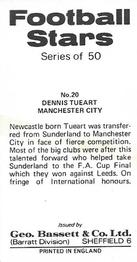 1974-75 Bassett & Co. Football Stars #20 Dennis Tueart Back