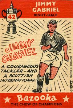 1962 A&BC Chewing Gum Bazooka #42 Jimmy Gabriel Back