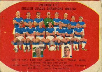 1963 A&BC Footballers #105 Everton Team Group Front