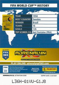 2021 Panini Adrenalyn XL FIFA 365 #375 1958 Sweden Back