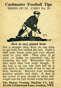 1958 Master Vending Cardmaster Football Tips #29 Jimmy Dickinson Back