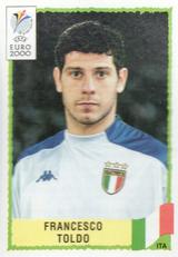 2000 Panini UEFA Euro Belgium-Netherlands Stickers #186 Francesco Toldo Front