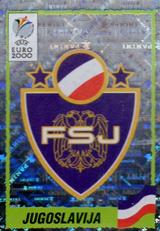 2000 Panini UEFA Euro Belgium-Netherlands Stickers #210 Emblem Yugoslavia Front