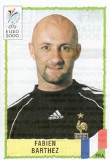 2000 Panini UEFA Euro Belgium-Netherlands Stickers #339 Fabien Barthez Front
