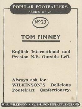 1952 W.R. Wilkinson Popular Footballers #23 Tom Finney Back