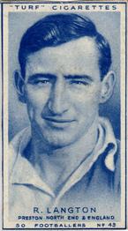 1948 Turf Cigarettes Footballers #43 Bobby Langton Front