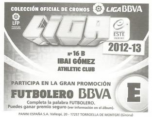 2012-13 Panini Este Spanish LaLiga Stickers #16B Ibai Gomez Back