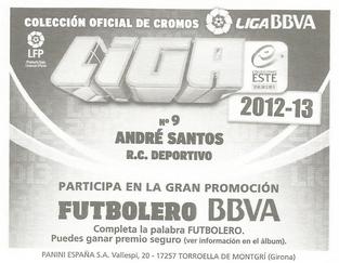2012-13 Panini Este Spanish LaLiga Stickers #9 Andre Santos Back