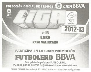 2012-13 Panini Este Spanish LaLiga Stickers #13 Lass Bangoura Back