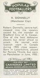 1936 Carreras Popular Footballers #10 Robert Donnelly Back