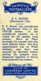 1935 Carreras Famous Footballers #35 E. F. Brook Back