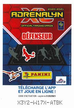 2020-21 Panini Adrenalyn XL UNFP Ligue 1 #130 Quentin Lecoeuche Back