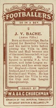1914 Churchman's Footballers (Brown back) #2 Joe Bache Back