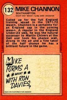 1972 A&BC Red Backs #132 Mick Channon Back