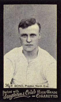 1905 Singleton & Cole's Footballers #36 Dicky Bond Front