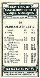 1926 Ogden's Cigarettes Captains of Association Football Clubs, & Colours #29 Harry Grundy Back