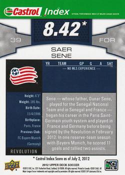 2012 Upper Deck Castrol Index MLS All-Star Game #6 Saer Sene Back