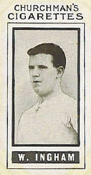 1914 Churchman's Footballers #37 William Ingham Front