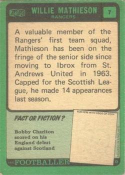 1970-71 A&BC Chewing Gum Footballers (Scottish) #7 Willie Mathieson Back