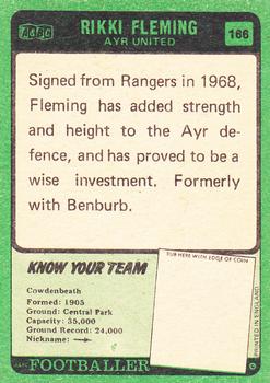 1970-71 A&BC Chewing Gum Footballers (Scottish) #166 Rikki Fleming Back