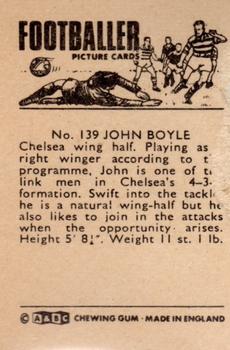 1966-67 A&BC Footballers #139 John Boyle Back