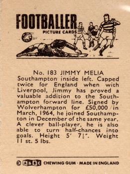 1966-67 A&BC Footballers #183 Jimmy Melia Back